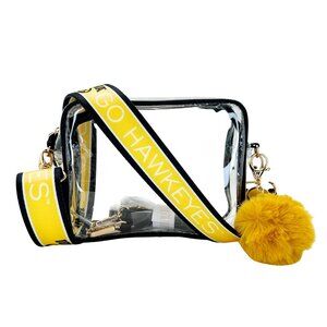 IOWA - Licensed - Hawkeyes | Game Day | Clear Purse | Adjustable Strap
